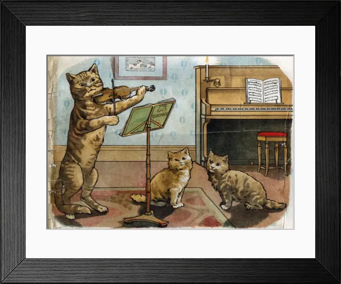 Framed Print : Illustration, Hey Diddle Diddle Framed Print : Illustration, Hey Diddle Diddle