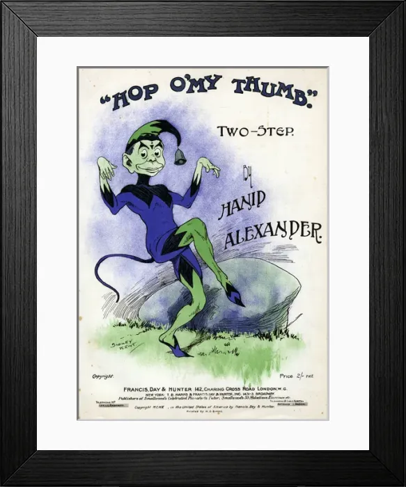 Framed Print : Music cover, Hop O My Thumb Two-Step Framed Print : Music cover, Hop O My Thumb Two-Step