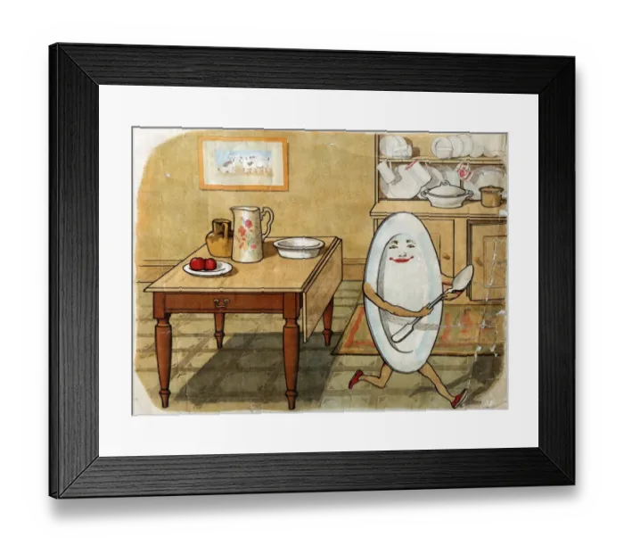 Framed Print : Illustration, Hey Diddle Diddle Framed Print : Illustration, Hey Diddle Diddle