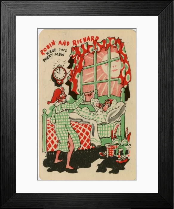 Framed Print : Snap card -- Robin and Richard were two pretty men Framed Print : Snap card -- Robin and Richard were two pretty men