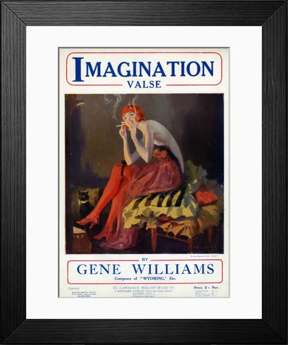 Framed Print : Music cover, Imagination Valse by Gene Williams Framed Print : Music cover, Imagination Valse by Gene Williams