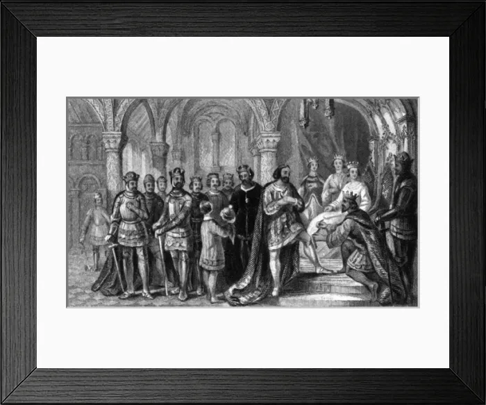 Framed Print : Institution of the Order of the Garter by Edward III Framed Print : Institution of the Order of the Garter by Edward III