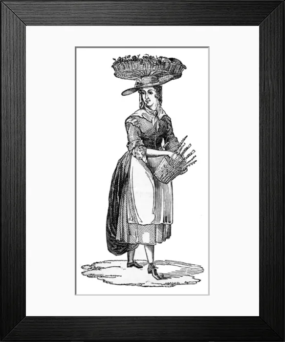 Framed Print : London Cries - Sixpence a pound, fair cherries Framed Print : London Cries - Sixpence a pound, fair cherries