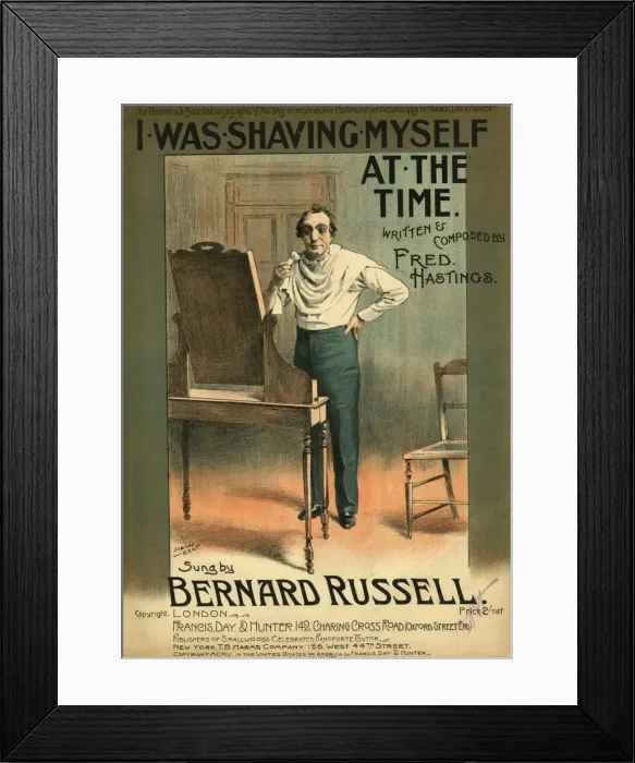Framed Print : Music cover, I Was Shaving Myself at the Time Framed Print : Music cover, I Was Shaving Myself at the Time
