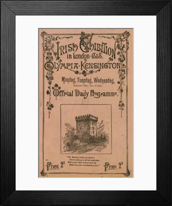 Framed Print : Cover design, Irish Exhibition Programme, Olympia, London Framed Print : Cover design, Irish Exhibition Programme, Olympia, London