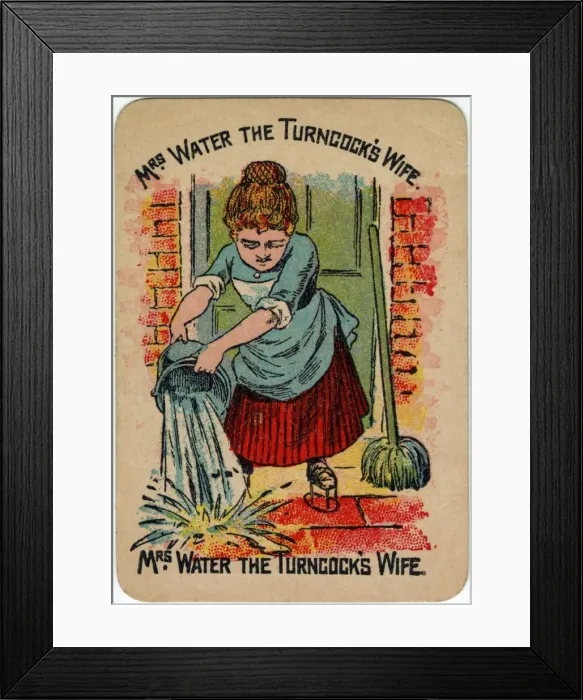 Framed Print : Happy Families Playing Cards - Mrs Water Framed Print : Happy Families Playing Cards - Mrs Water