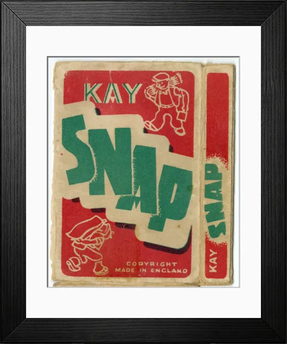 Framed Print : Kay Snap playing cards - box design Framed Print : Kay Snap playing cards - box design