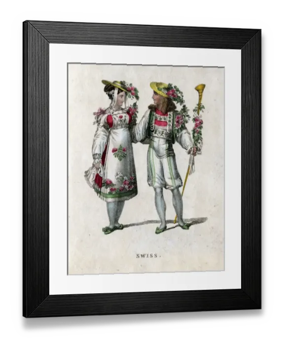 Framed Print : Marriage Costumes - Swiss Framed Print : Marriage Costumes - Swiss