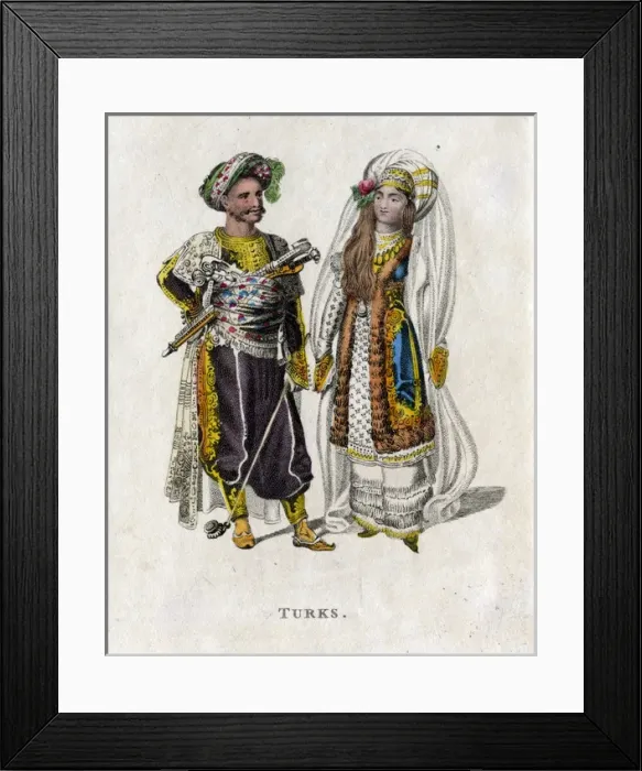Framed Print : Marriage Costumes - Turks Framed Print : Marriage Costumes - Turks