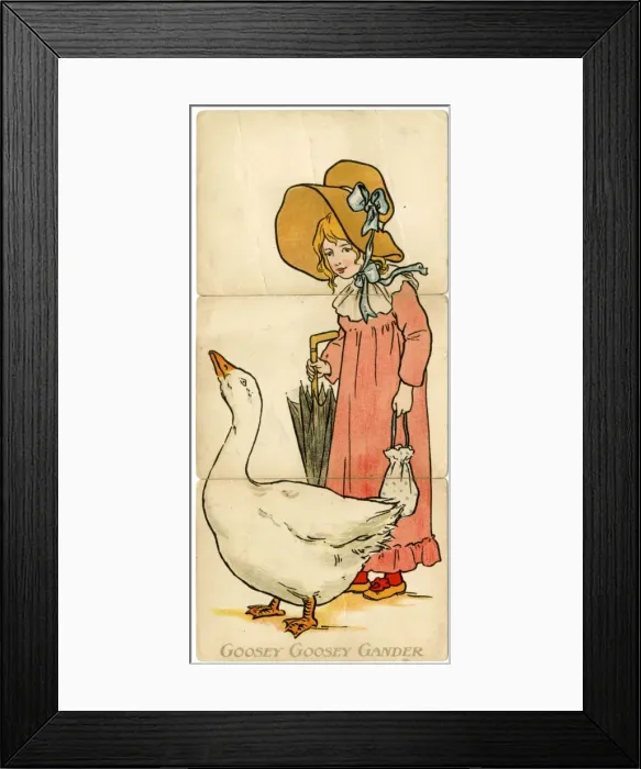Framed Print : Little Folk Misfitz - Goosey Goosey Gander Framed Print : Little Folk Misfitz - Goosey Goosey Gander