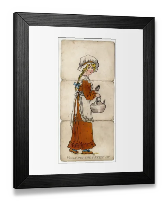Framed Print : Little Folk Misfitz - Polly Put the Kettle On Framed Print : Little Folk Misfitz - Polly Put the Kettle On
