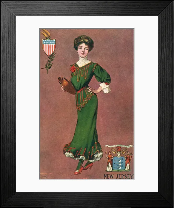 Framed Print : Female figure representing New Jersey, USA Framed Print : Female figure representing New Jersey, USA