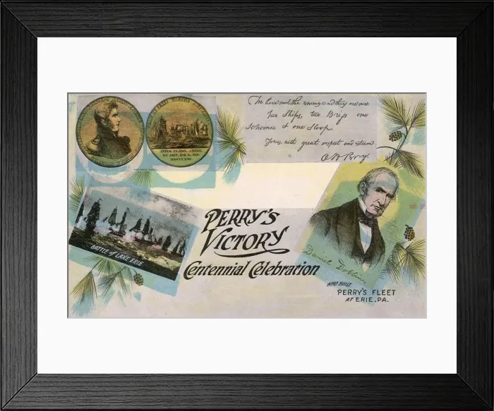Framed Print : Perrys Victory, centennial celebration, Lake Erie, USA Framed Print : Perrys Victory, centennial celebration, Lake Erie, USA