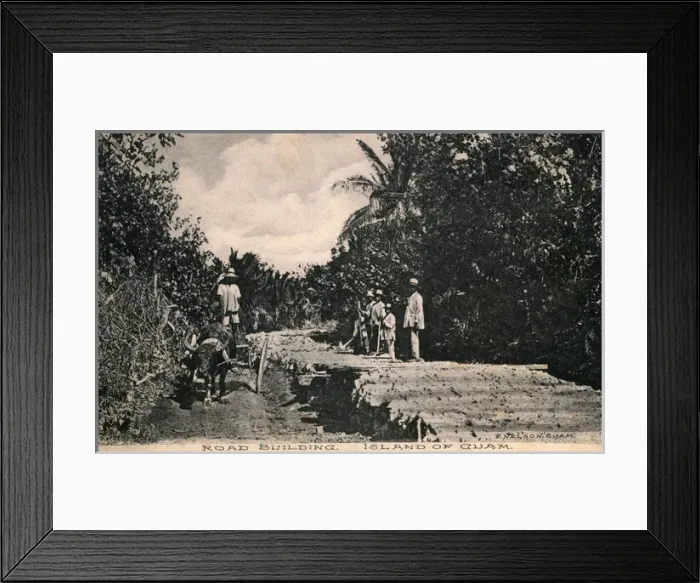 Framed Print : Road building on Guam, Western Pacific Framed Print : Road building on Guam, Western Pacific
