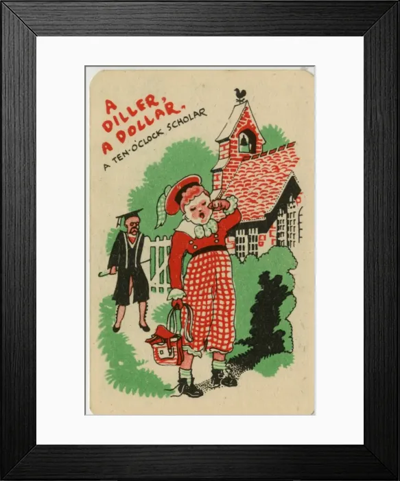 Framed Print : Snap card - A Diller a Dollar Framed Print : Snap card - A Diller a Dollar
