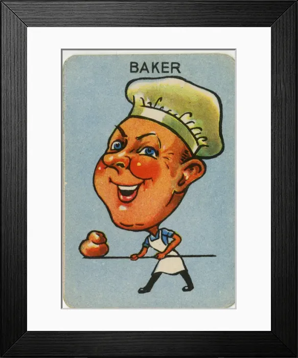 Framed Print : Old Maid card - Baker Framed Print : Old Maid card - Baker