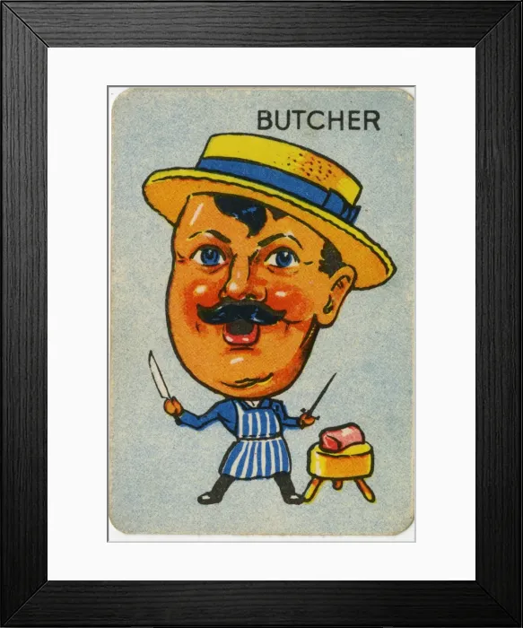 Framed Print : Old Maid card - Butcher Framed Print : Old Maid card - Butcher