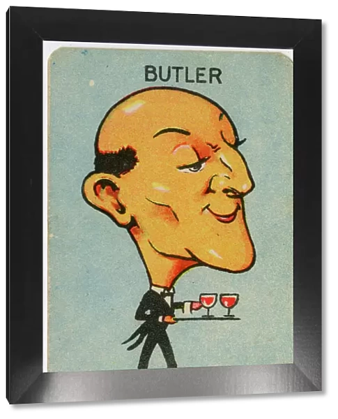 Old Maid card - Butler