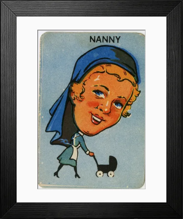 Framed Print : Old Maid card - Nanny Framed Print : Old Maid card - Nanny