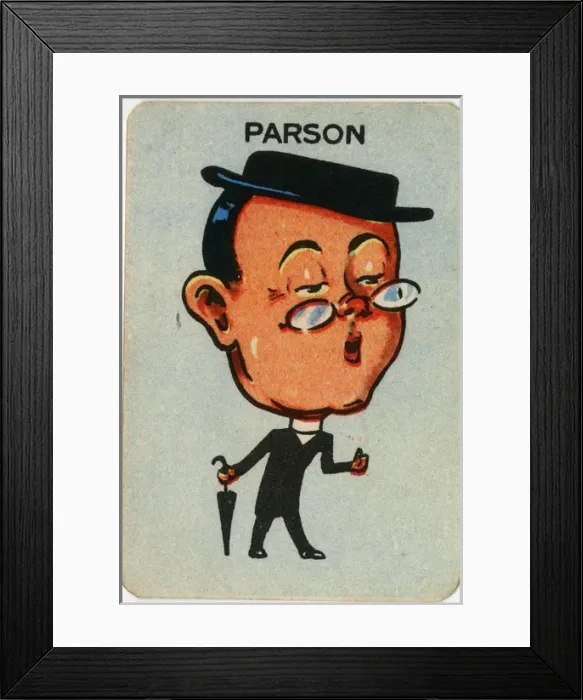 Framed Print : Old Maid card - Parson Framed Print : Old Maid card - Parson