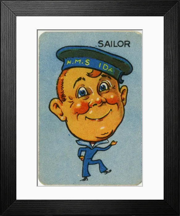Framed Print : Old Maid card - Sailor Framed Print : Old Maid card - Sailor