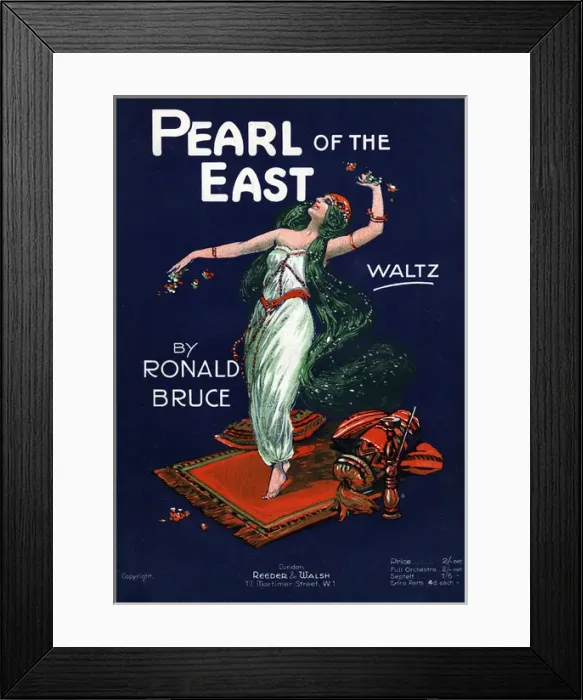 Framed Print : Music cover, Pearl of the East Waltz Framed Print : Music cover, Pearl of the East Waltz