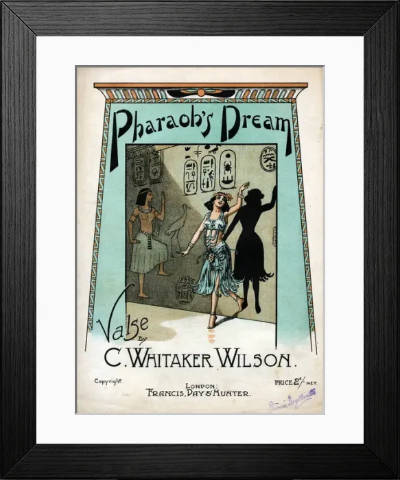 Framed Print : Music cover, Pharaohs Dream Valse Framed Print : Music cover, Pharaohs Dream Valse