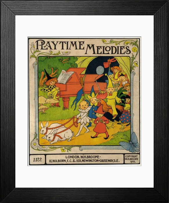 Framed Print : Music cover, Playtime Melodies Framed Print : Music cover, Playtime Melodies