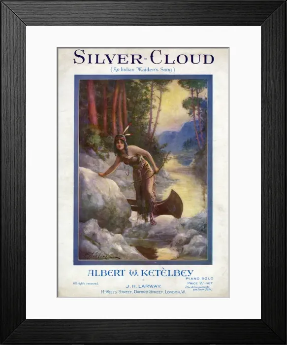 Framed Print : Music cover, Silver-Cloud Framed Print : Music cover, Silver-Cloud