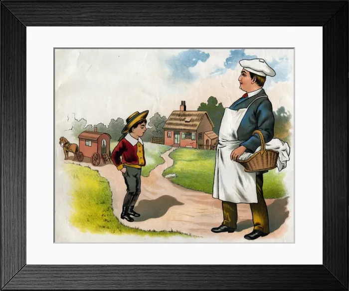 Framed Print : Simple Simon and the Pieman Framed Print : Simple Simon and the Pieman