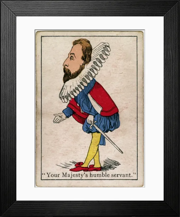 Framed Print : Snap Playing Card - Courtier bowing Framed Print : Snap Playing Card - Courtier bowing