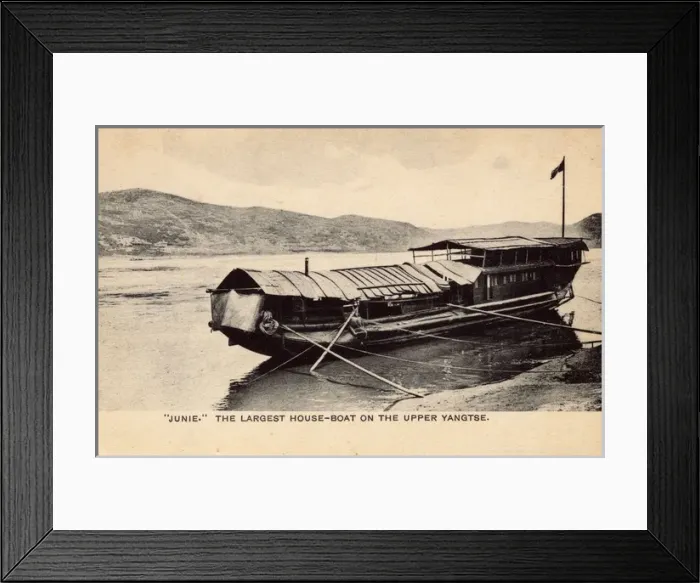 Framed Print : Junie, largest houseboat on Upper Yangtze River, China Framed Print : Junie, largest houseboat on Upper Yangtze River, China