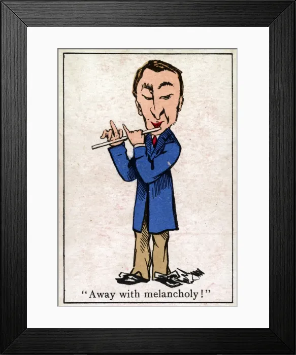 Framed Print : Snap Playing Card - Man with penny whistle Framed Print : Snap Playing Card - Man with penny whistle