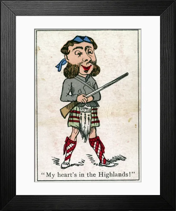 Framed Print : Snap Playing Card - Scots Highlander Framed Print : Snap Playing Card - Scots Highlander