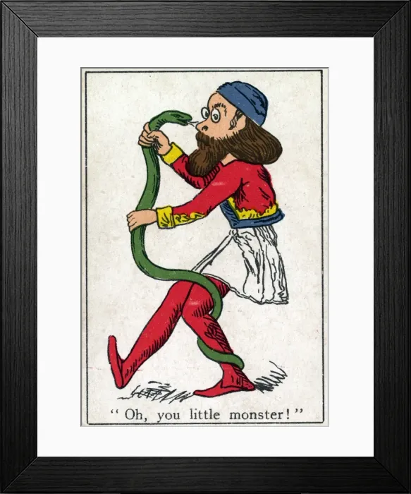 Framed Print : Snap Playing Card - Snake Charmer Framed Print : Snap Playing Card - Snake Charmer