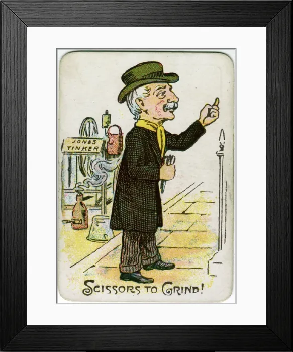 Framed Print : Snap Playing Card - Scissors to Grind Framed Print : Snap Playing Card - Scissors to Grind