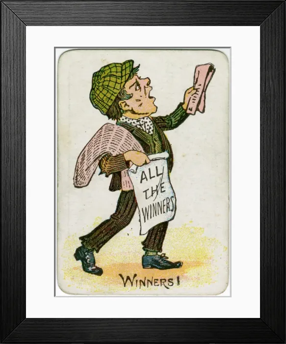 Framed Print : Snap Playing Card - Winners Framed Print : Snap Playing Card - Winners