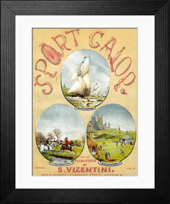 Framed Print : Music cover, Sport Galop Framed Print : Music cover, Sport Galop