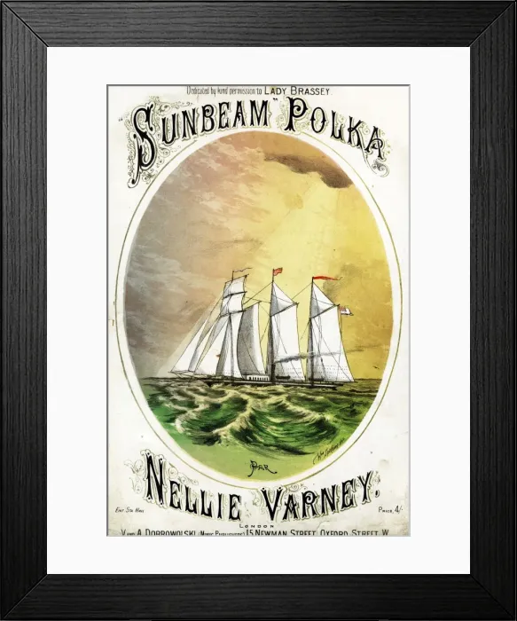 Framed Print : Music cover, Sunbeam Polka Framed Print : Music cover, Sunbeam Polka