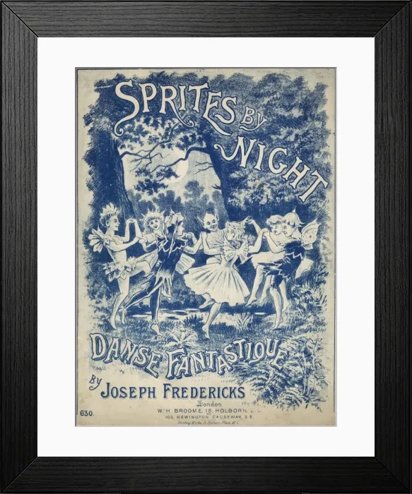 Framed Print : Music cover, Sprites by Night