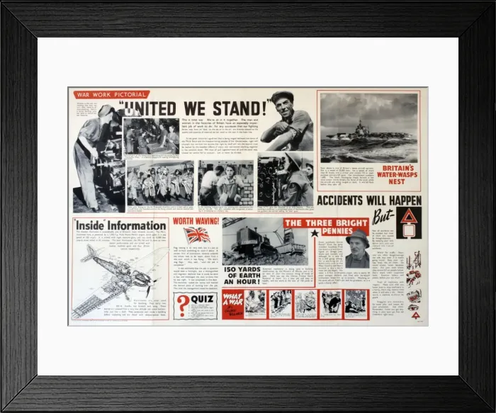 Framed Print : WW2 poster, War Work Pictorial Framed Print : WW2 poster, War Work Pictorial