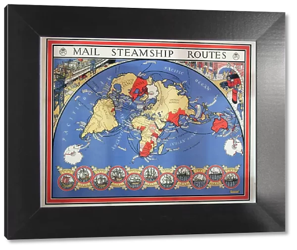 GPO map of Mail Steamship Routes