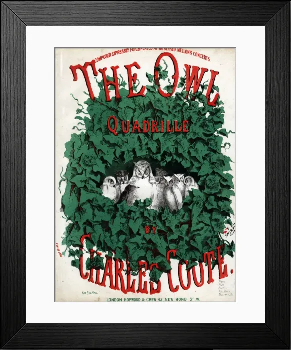 Framed Print : Music cover, The Owl Quadrille Framed Print : Music cover, The Owl Quadrille