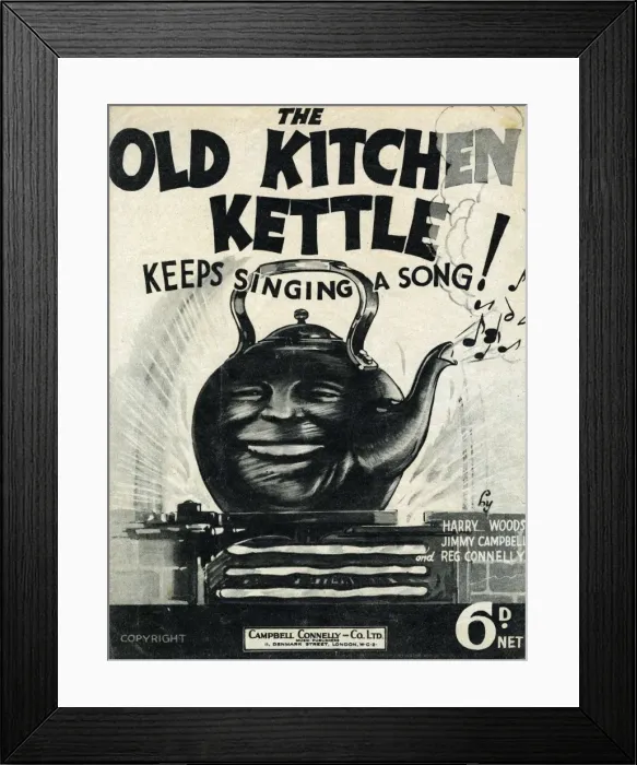 Framed Print : Music cover, The Old Kitchen Kettle Keeps Singing a Song Framed Print : Music cover, The Old Kitchen Kettle Keeps Singing a Song