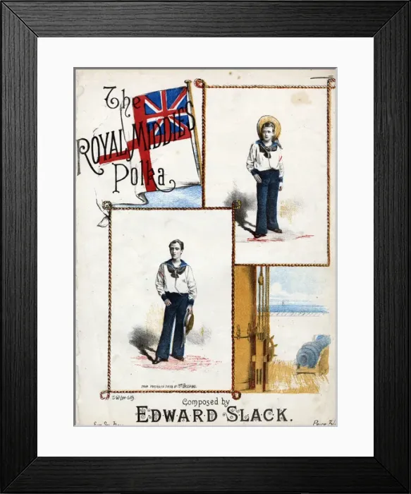 Framed Print : Music cover, The Royal Middies Polka Framed Print : Music cover, The Royal Middies Polka