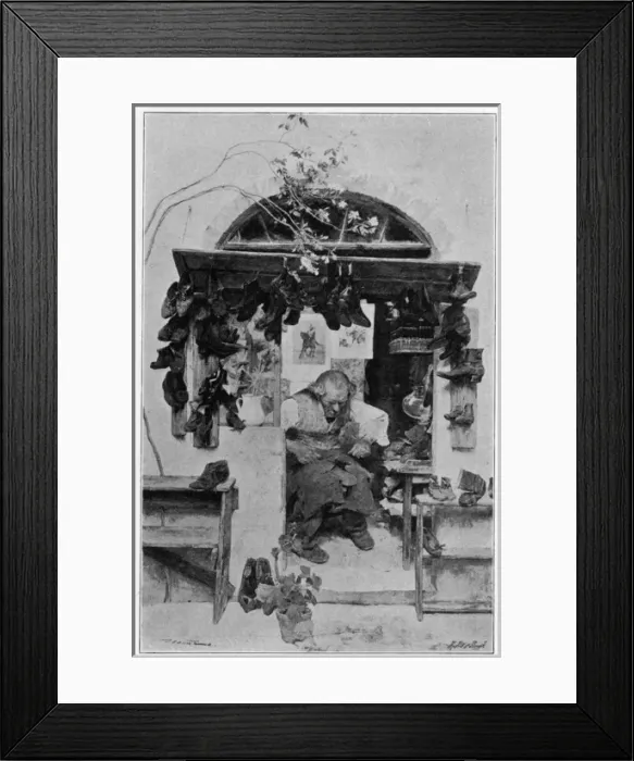 Framed Print : The Old Shoemaker Framed Print : The Old Shoemaker