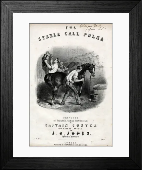 Framed Print : Music cover, The Stable Call Polka Framed Print : Music cover, The Stable Call Polka