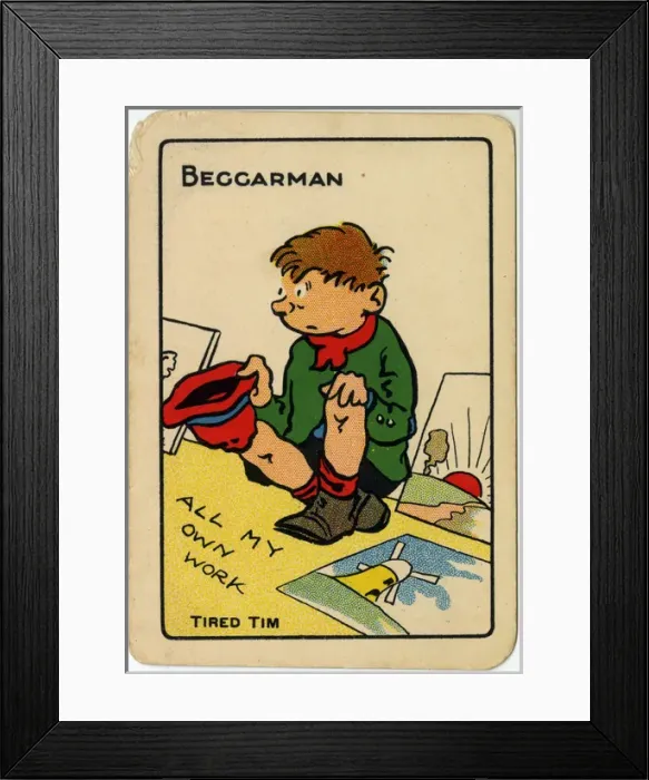 Framed Print : Tinker, Tailor playing card - Beggarman Framed Print : Tinker, Tailor playing card - Beggarman