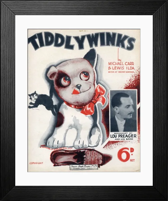 Framed Print : Music cover, Tiddlywinks Framed Print : Music cover, Tiddlywinks