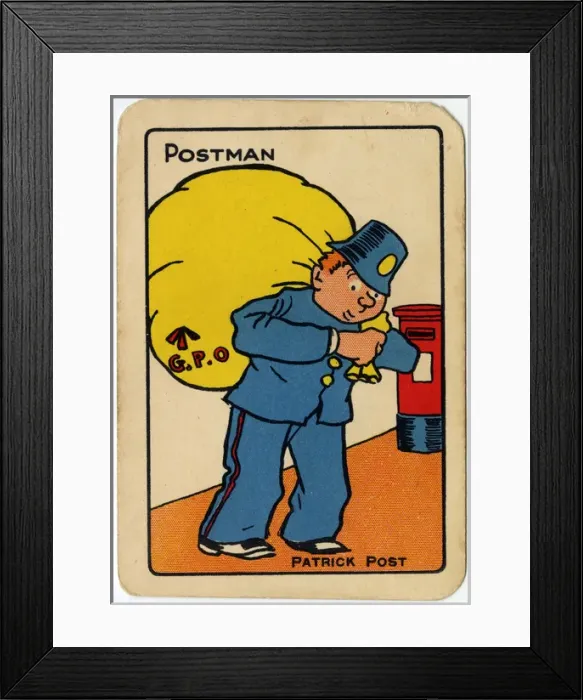 Framed Print : Tinker, Tailor playing card - Postman Framed Print : Tinker, Tailor playing card - Postman